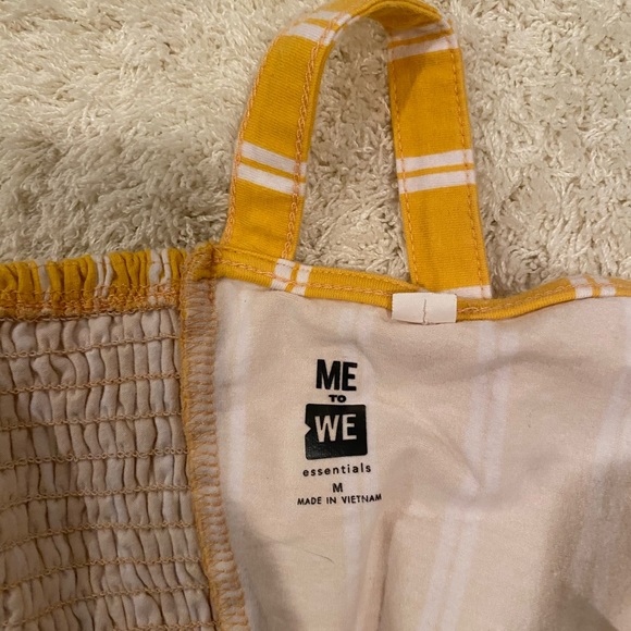 Yellow and White Stripped Cropped Shirt - Picture 2 of 3